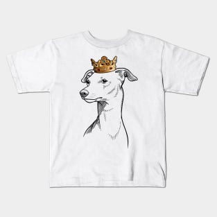 Italian Greyhound Dog King Queen Wearing Crown Kids T-Shirt